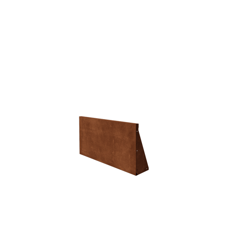 Corten čelik potporni zid - Ravno - 100 x 50 cm