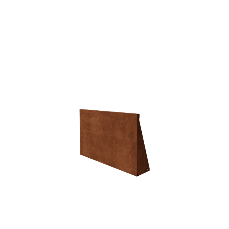Corten čelik potporni zid - Ravno - 100 x 60 cm