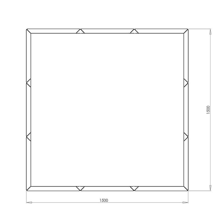 Corten čelična tegla za cvijeće Miami xxl 150 x 150 cm