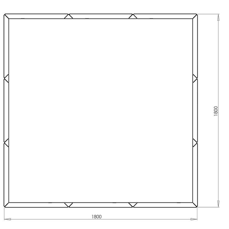 Corten čelična tegla za cvijeće Miami xxl 180 x 180 cm