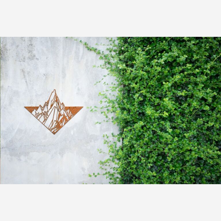Corten čelična zidna dekoracija Planina