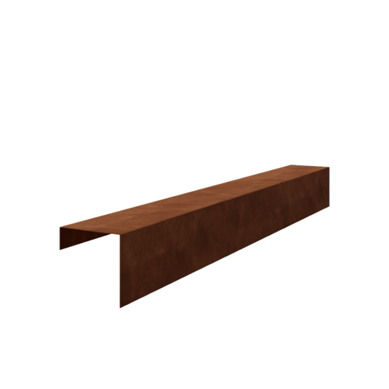 Corten čelik preklopni profil - 15 x 15 x 5 cm - 240 cm