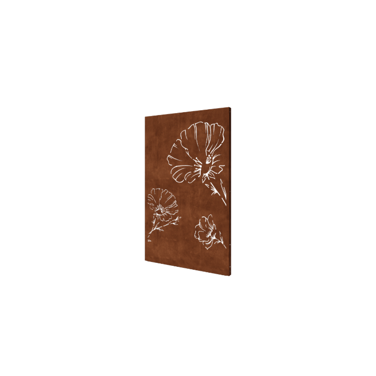 Corten čelik panel - Mak - 120 x 6 x 190 cm