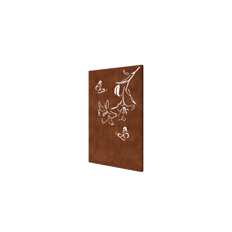Corten čelik panel - Ljiljan - 120 x 6 x 190 cm