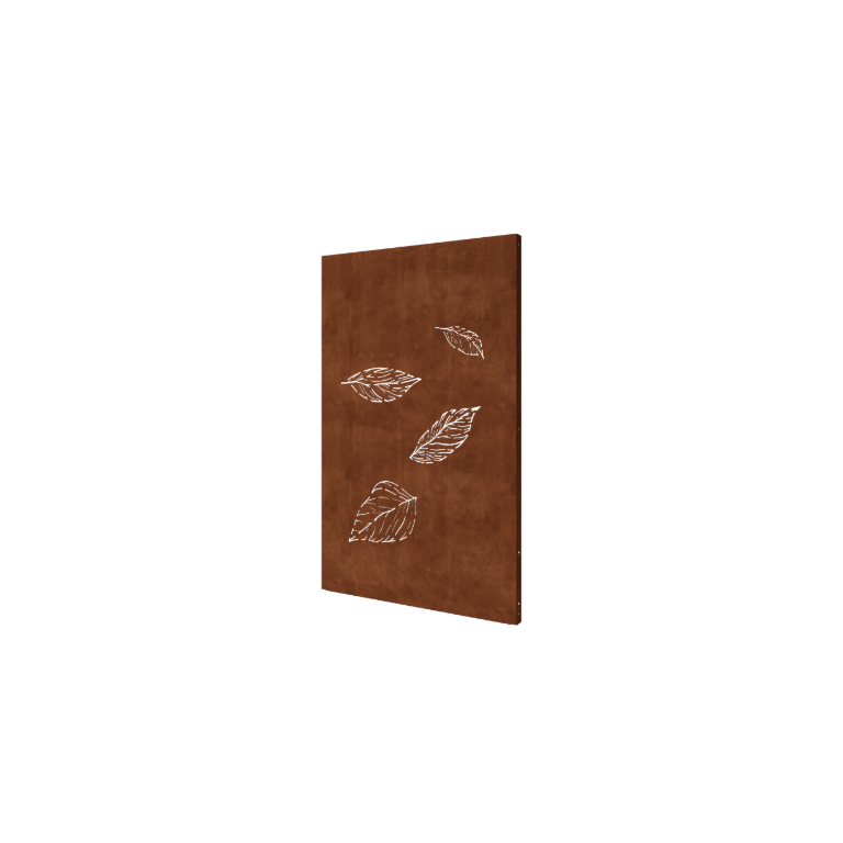 Corten čelični vrtni panel mali padajući listovi 120 x 6 x 190 cm