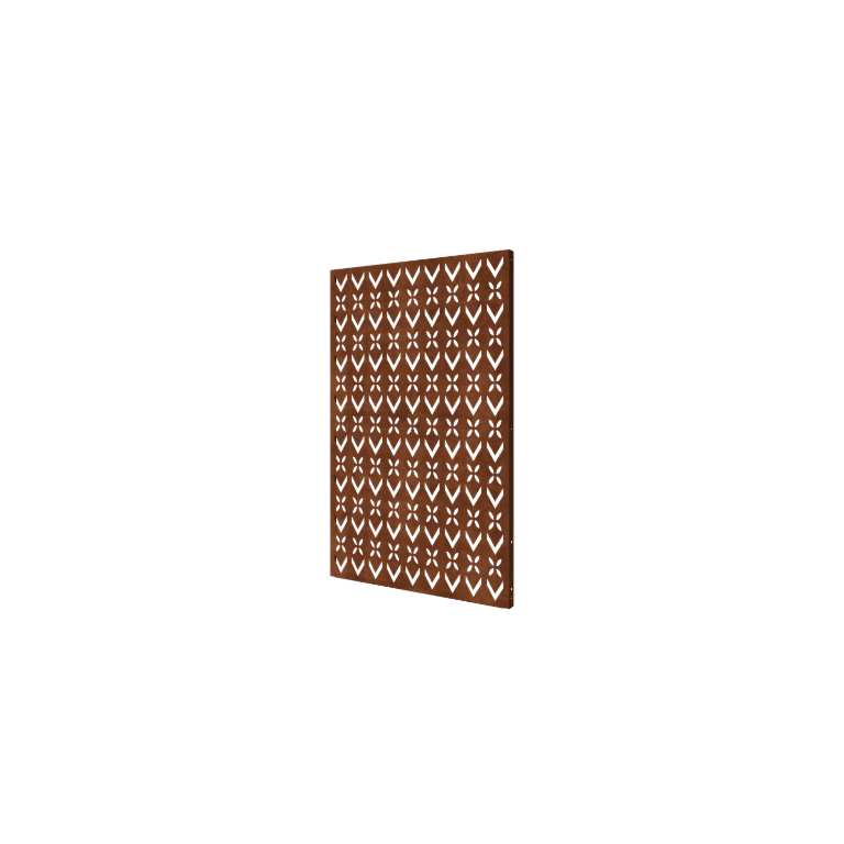 Corten čelični vrtni panel motiv krova kompozicija 1 120 x 6 x 190 cm