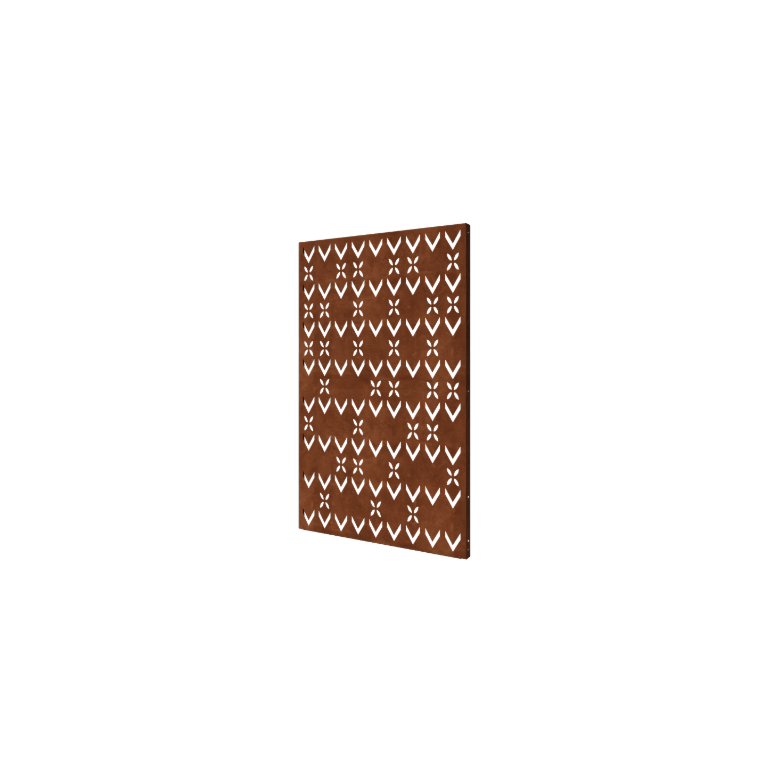 Corten čelični vrtni panel motiv krova kompozicija 3 120 x 6 x 190 cm
