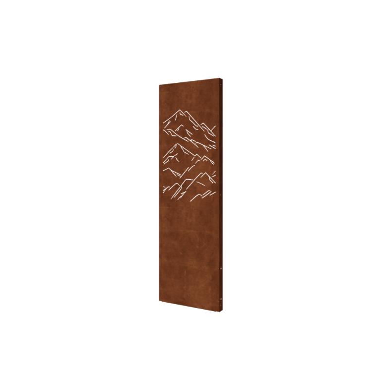 Corten čelični vrtni panel planine kompozicija 1 60 x 6 x 190 cm