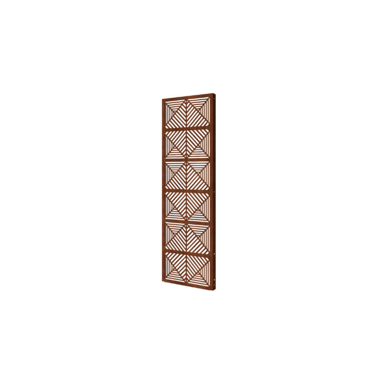 Corten čelični vrtni panel linije kompozicija 1 60 x 6 x 190 cm