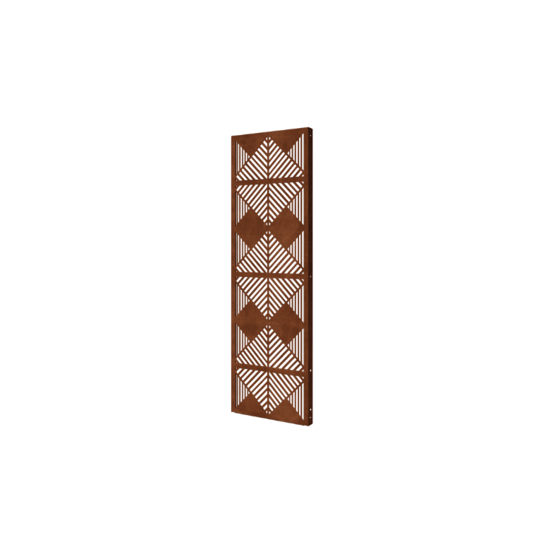 Corten čelični vrtni panel linije kompozicija 3 60 x 6 x 190 cm