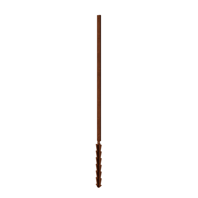 Corten čelični stup ravno s potporni klin 190 x 6 x 3 cm