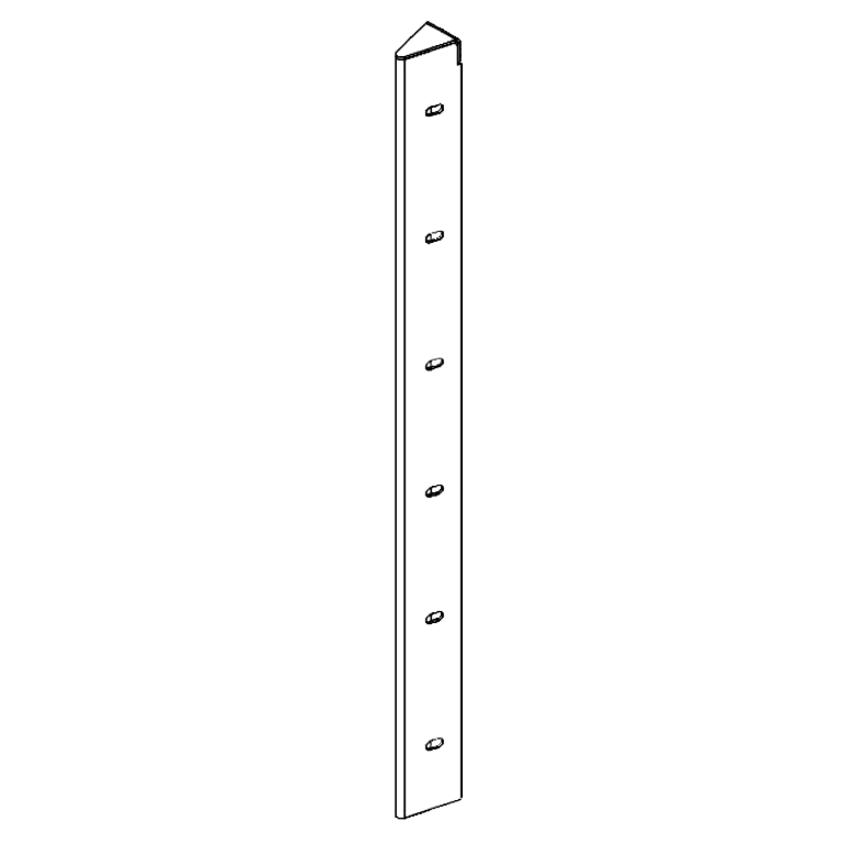 Prašno premazani čelik kutni element 30° 60 cm