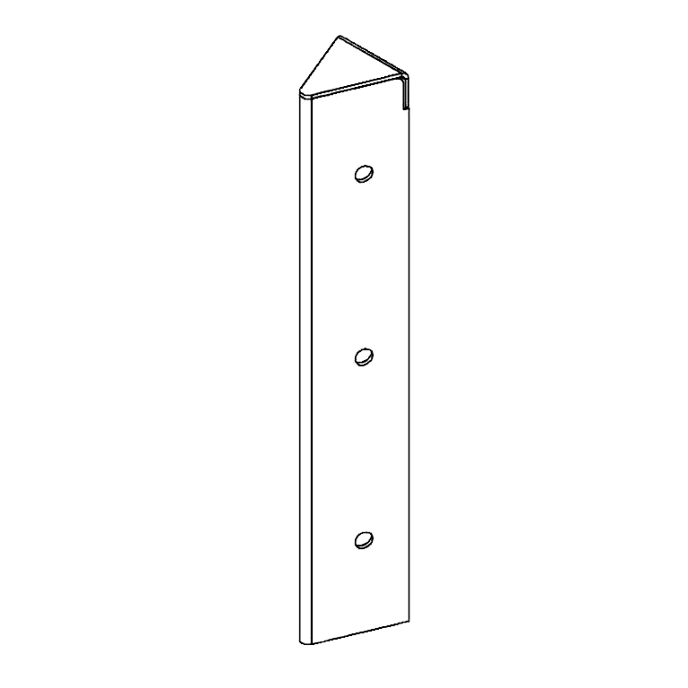 Corten čelik tegla za cvijeće - Kutni element 45° - 30 cm