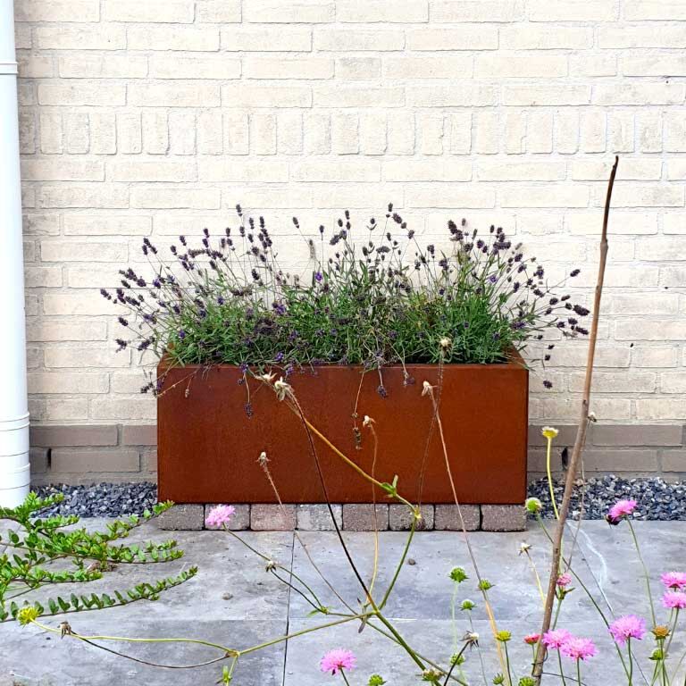 Corten čelična tegla za cvijeće Texas 30 x 80 cm