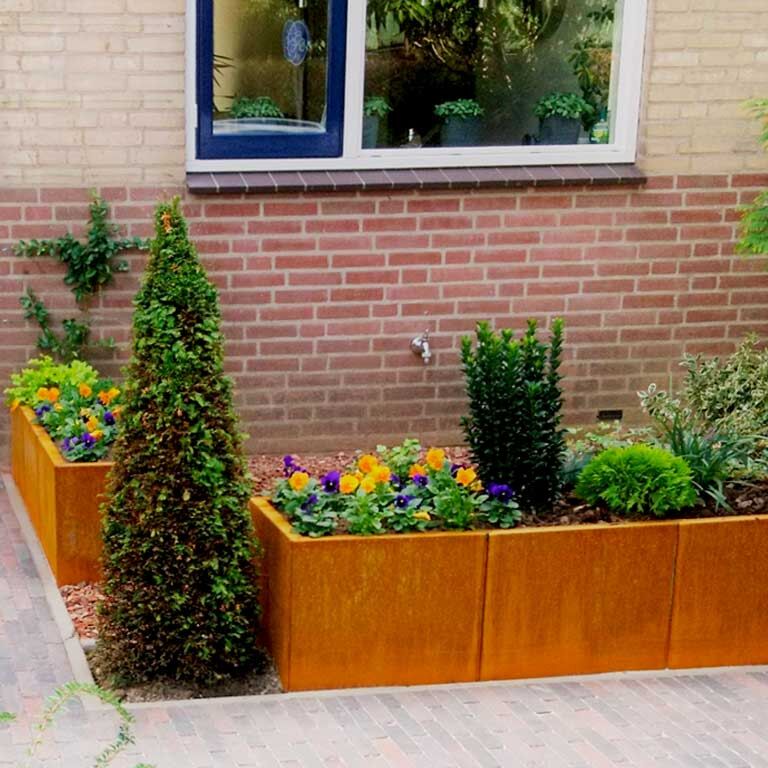 Corten čelična tegla za cvijeće Texas xxl 150 x 50 cm