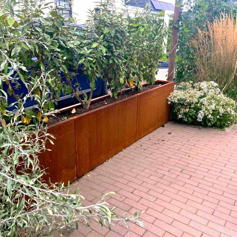 Corten čelična tegla za cvijeće Texas xxl 300 x 30 cm
