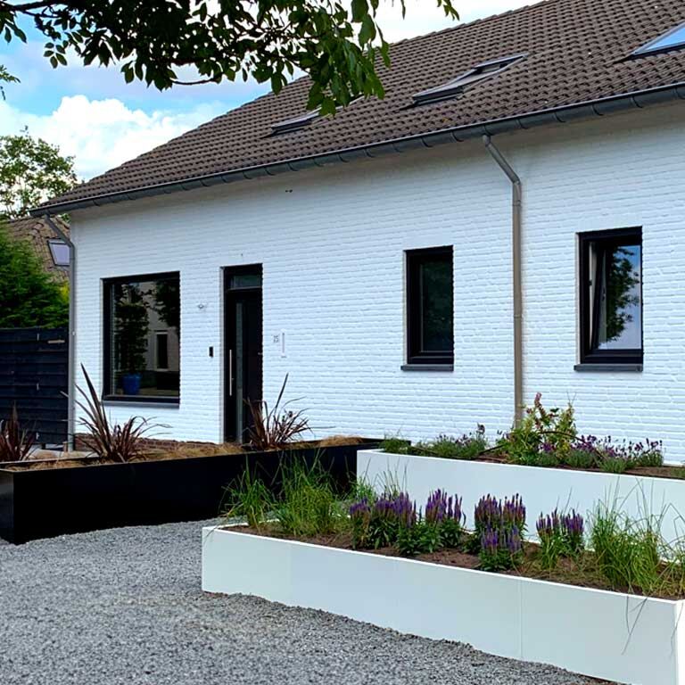 Praškasto lakirana čelična tegla za cvijeće Texas xxl 400 x 100 cm