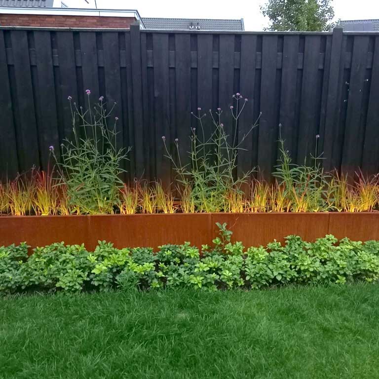 Corten čelična tegla za cvijeće Texas xxl 400 x 50 cm
