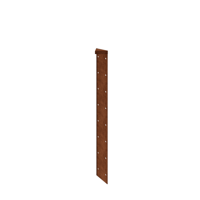 Corten čelik tegla za cvijeće - Kutni element 180° - 80 cm