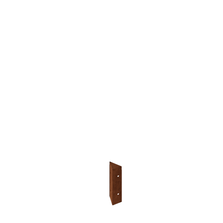 Corten čelik tegla za cvijeće - Kutni element 90° - 20 cm