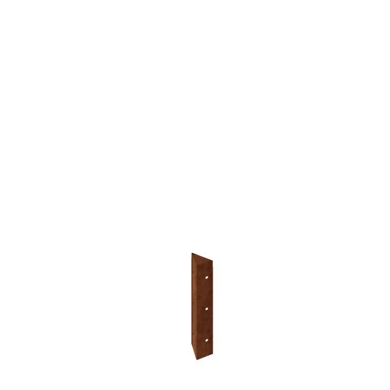 Corten čelik tegla za cvijeće - Kutni element 90° - 30 cm