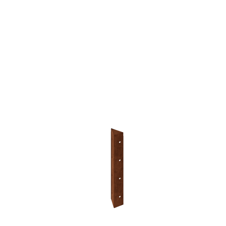 Corten čelik tegla za cvijeće - Kutni element 90° - 40 cm