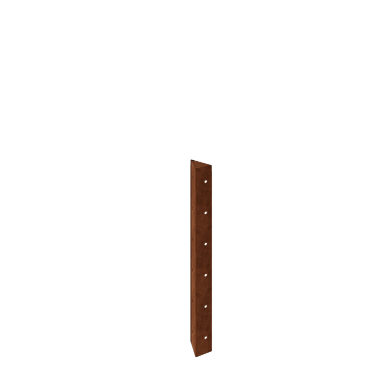 Corten čelik tegla za cvijeće - Kutni element 90° - 60 cm