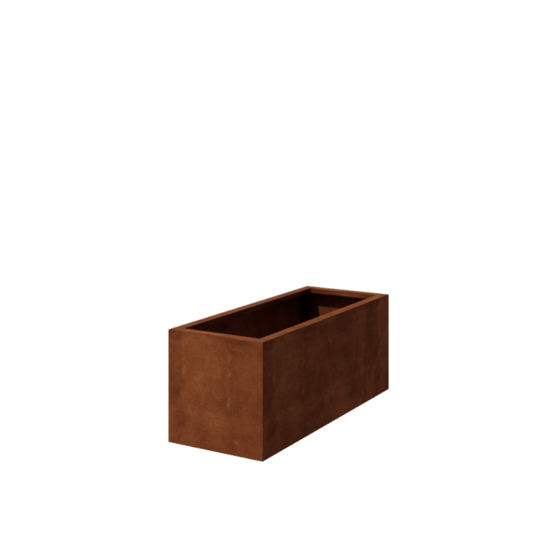 Corten čelik tegla za cvijeće - Pravokutnik - 120 x 50 x 50 cm - Zavareno - S donjom pločom