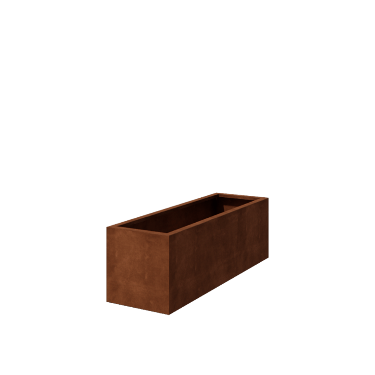 Corten čelik tegla za cvijeće - Pravokutnik - 150 x 50 x 50 cm - Zavareno - S donjom pločom