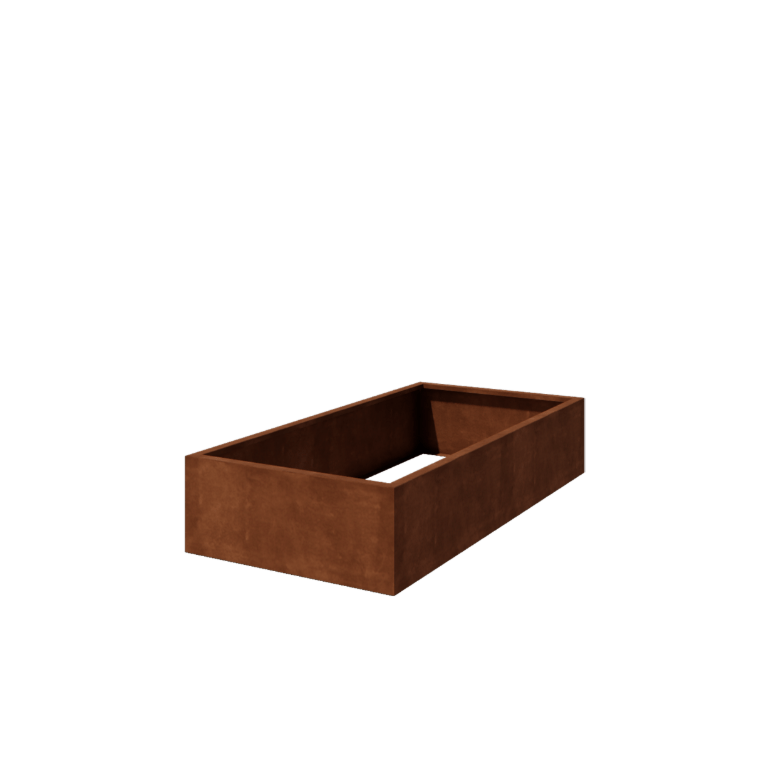 Zavarena corten čelična tegla za cvijeće Montana 200 x 100 x 40 cm