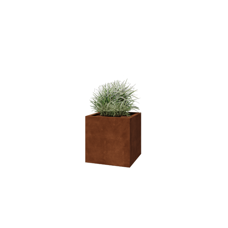 Corten čelik tegla za cvijeće - Kvadrat - 60 x 60 x 60 cm - Zavareno - S donjom pločom