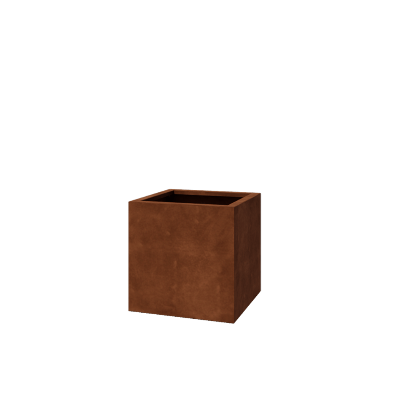 Corten čelik tegla za cvijeće - Kvadrat - 60 x 60 x 60 cm - Zavareno - S donjom pločom