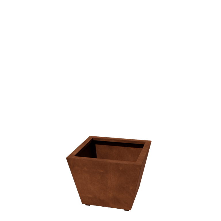 Corten čelik tegla za cvijeće - Konus - 60 x 60 x 41,5 cm - Zavareno - S donjom pločom