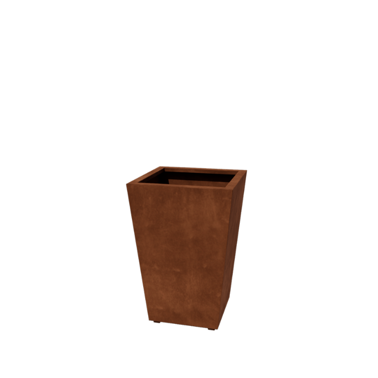 Zavarena corten čelična tegla za cvijeće Čun je 60 x 60 x 80 cm