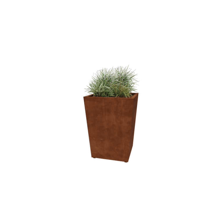 Corten čelik tegla za cvijeće - Konus - 80 x 80 x 101,5 cm - Zavareno - S donjom pločom
