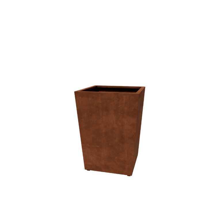 Corten čelik tegla za cvijeće - Konus - 80 x 80 x 101,5 cm - Zavareno - S donjom pločom