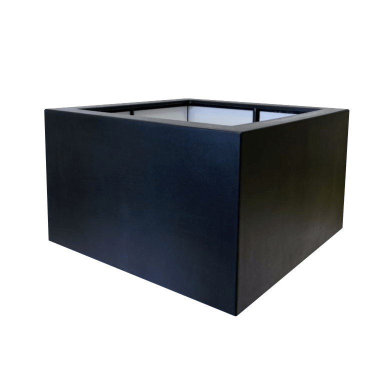 Stakloplastična tegla za cvijeće - Kvadrat - 140 x 140 x 80 cm - S dnom