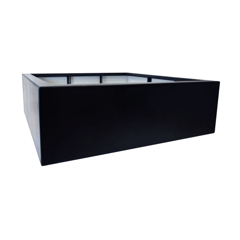 Stakloplastična tegla za cvijeće - Kvadrat - 200 x 200 x 60 cm - S dnom