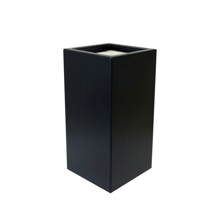 Stakloplastična tegla za cvijeće - Kvadrat - 40 x 40 x 80 cm - S dnom
