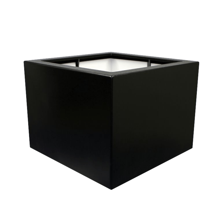 Stakloplastična tegla za cvijeće - Kvadrat - 80 x 80 x 60 cm - S dnom