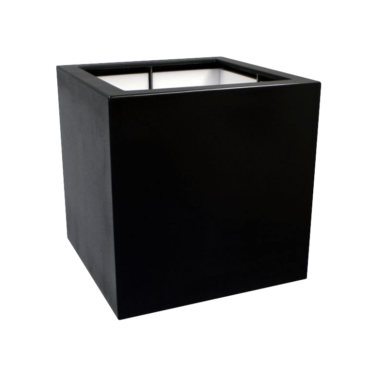Stakloplastična tegla za cvijeće - Kvadrat - 80 x 80 x 80 cm - S dnom