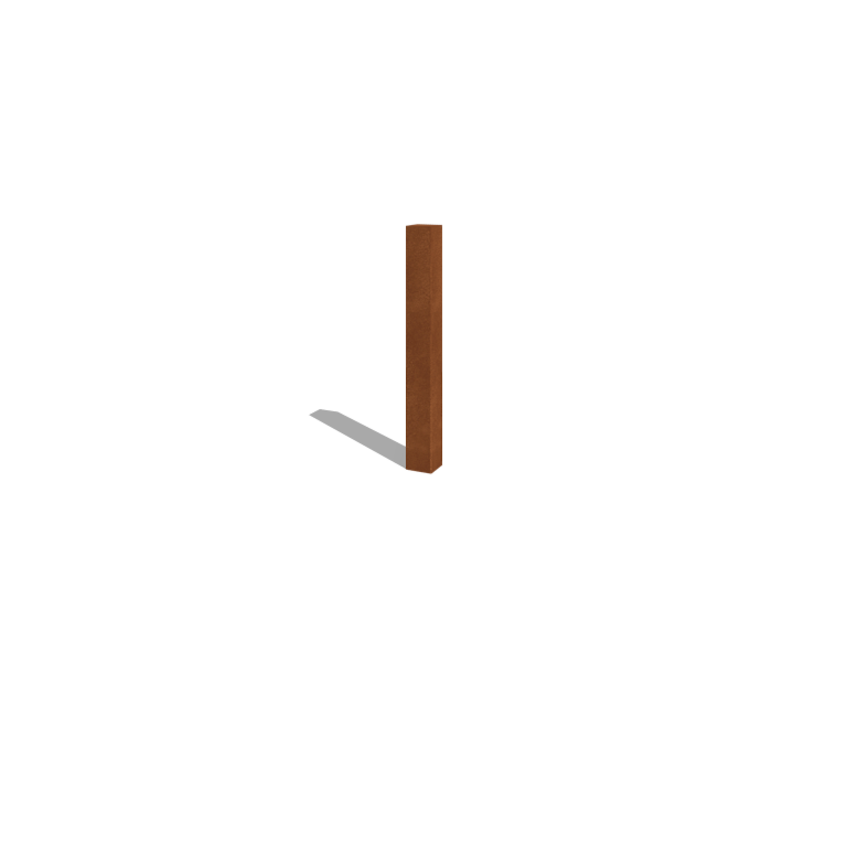 Corten čelična stup za ogradu 100 cm