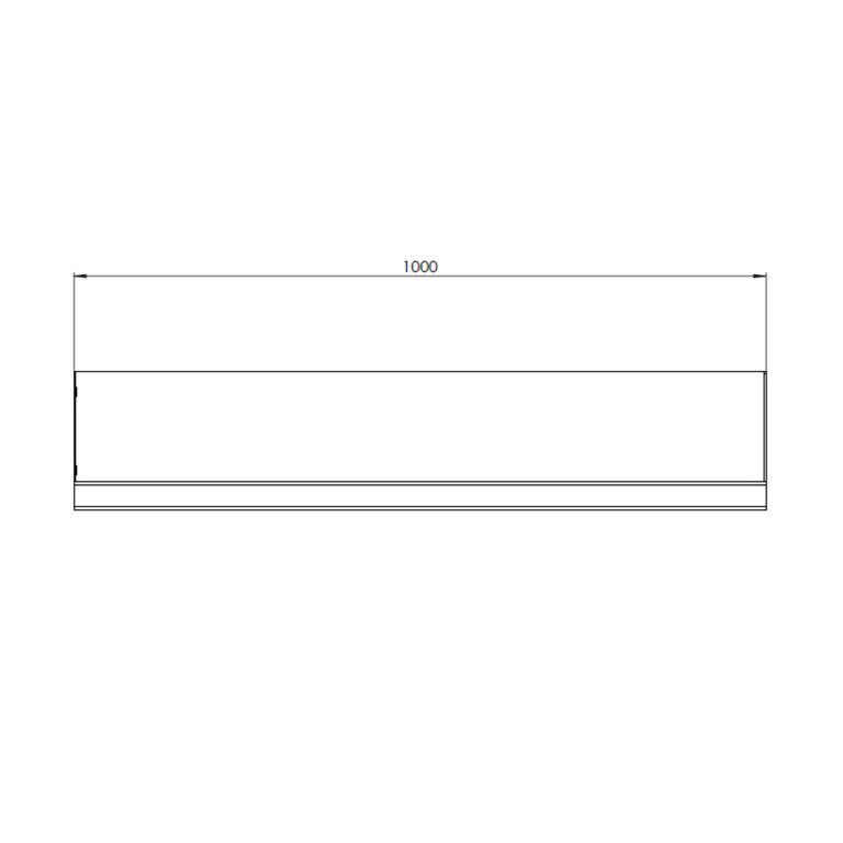 Corten čelični potporni zid ravno 100 cm (visina 40 cm)