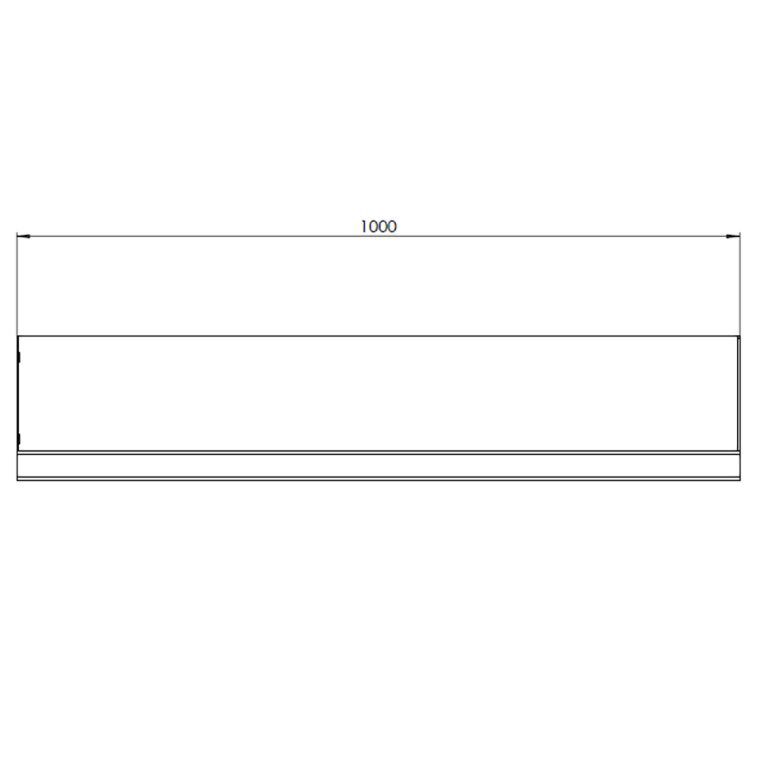 Corten čelični potporni zid ravno 100 cm (visina 60 cm)