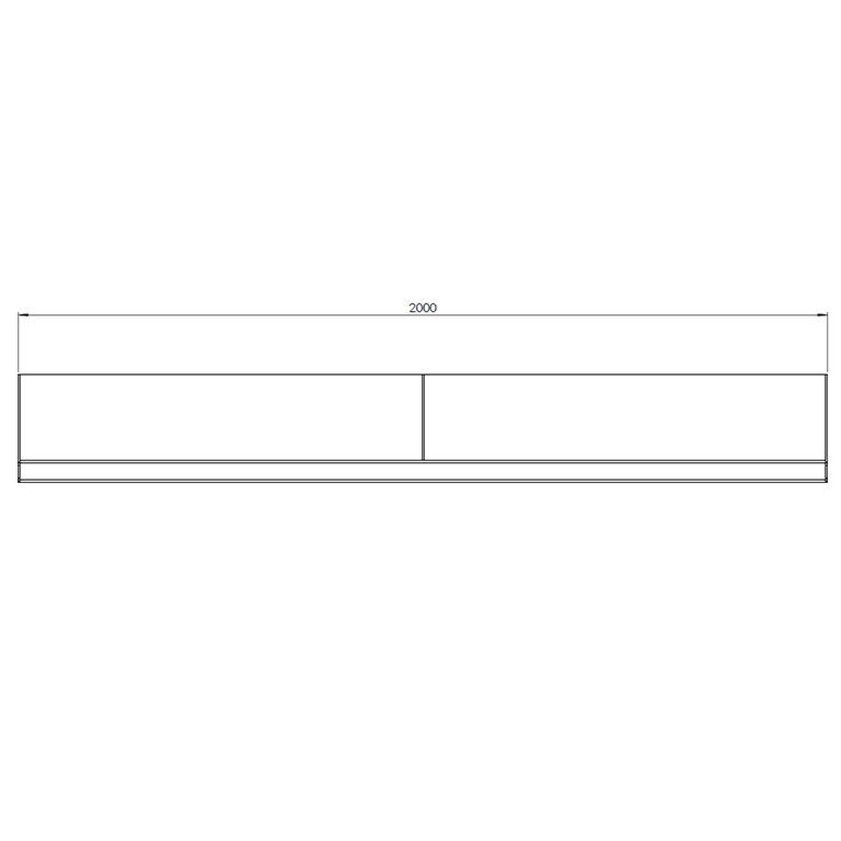 Corten čelični potporni zid ravno 200 cm (visina 60 cm)
