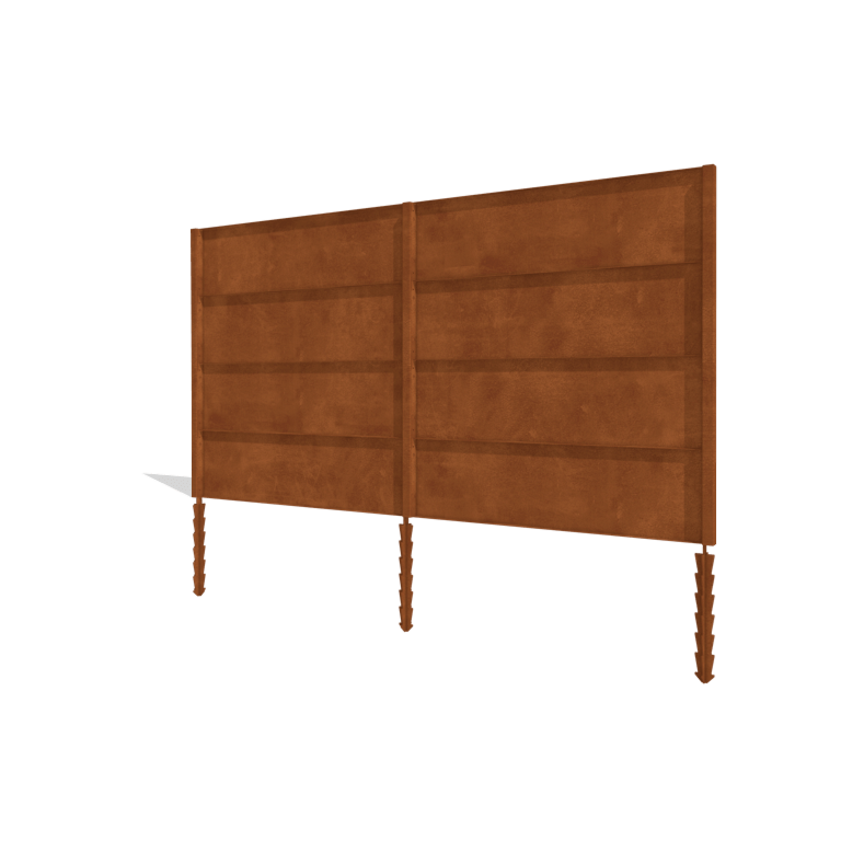 Corten čelična ograda H4 kompletan set 378 cm