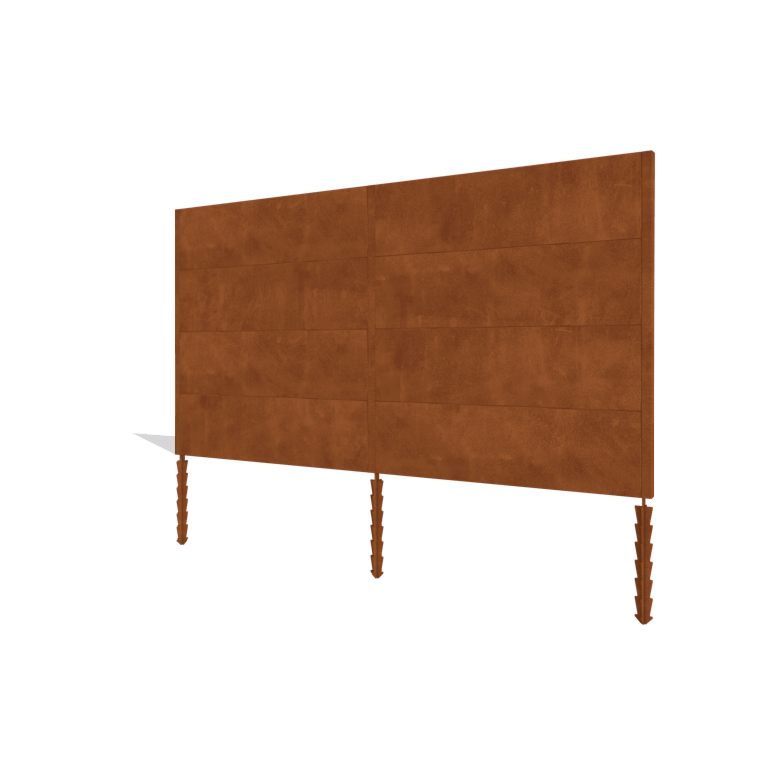 Corten čelična ograda H4 kompletan set 378 cm