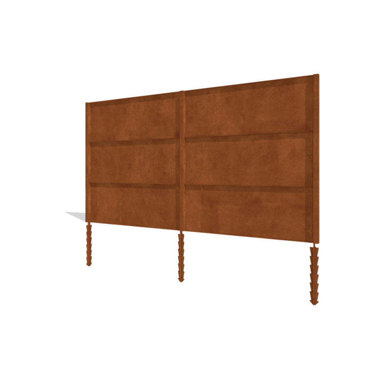Ograda od corten čelika H3 - Kompletan set - 378 x 6 x 190 cm