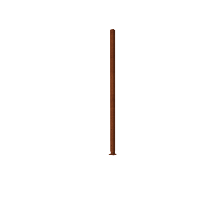 Corten čelična ograda H kutni stup s osnovnom pločom 190 x 6 x 6 cm Corten čelična ograda H kutni stup s osnovnom pločom 190 x 6 x 6 cm