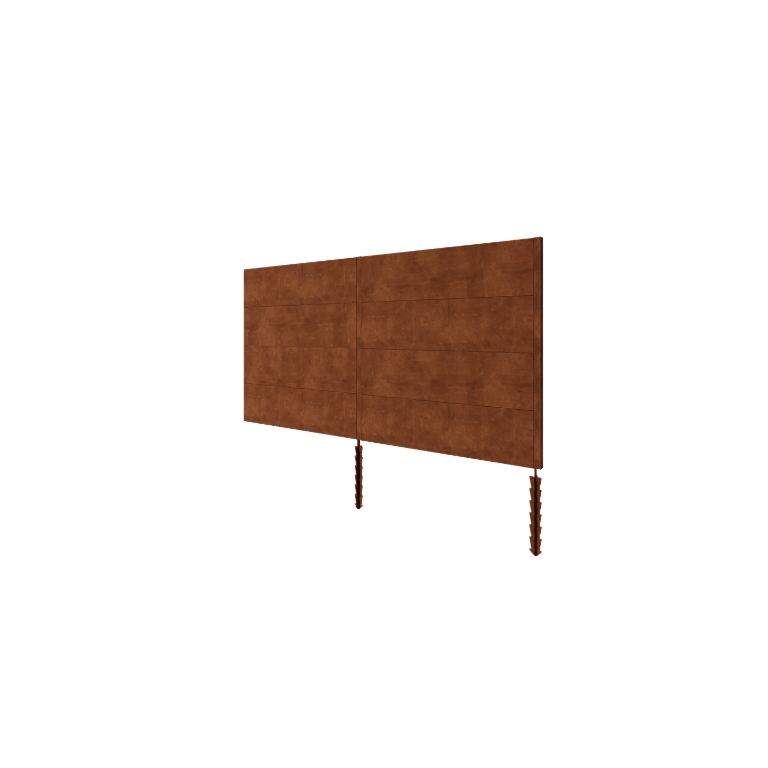 Ograda od corten čelika H4 - Kompletan set - 372 x 6 x 190 cm